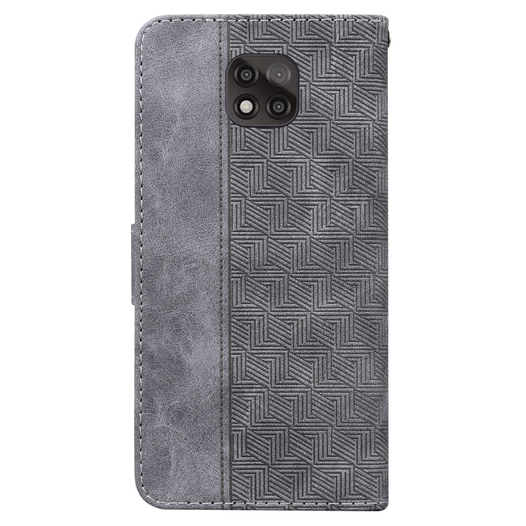 For Motorola Moto G Power 2021 Geometric Embossed Leather Phone Case