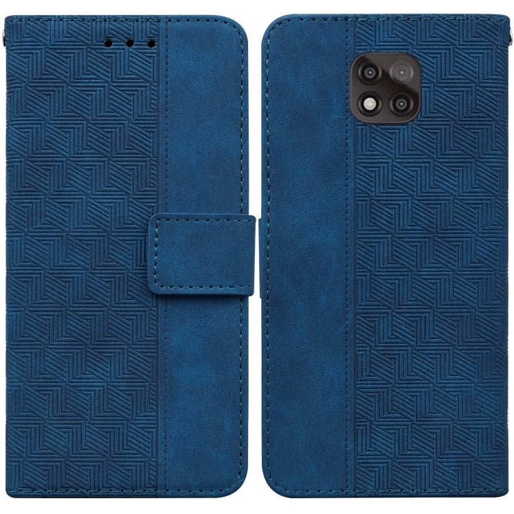 For Motorola Moto G Power 2021 Geometric Embossed Leather Phone Case