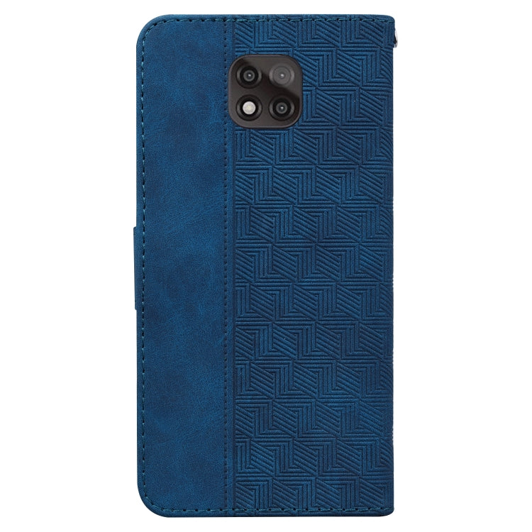 For Motorola Moto G Power 2021 Geometric Embossed Leather Phone Case