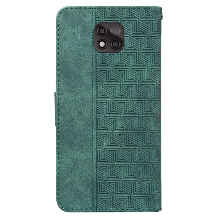 For Motorola Moto G Power 2021 Geometric Embossed Leather Phone Case