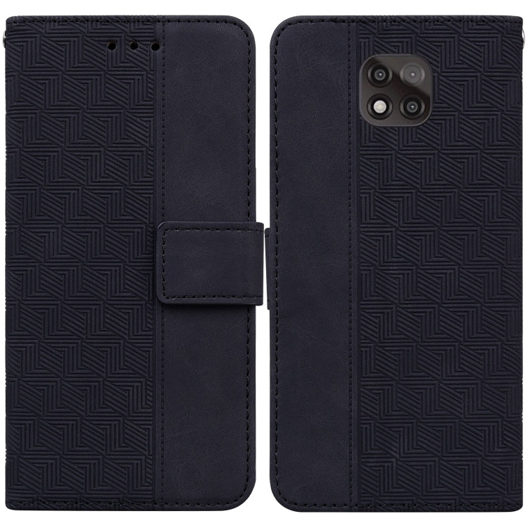 For Motorola Moto G Power 2021 Geometric Embossed Leather Phone Case