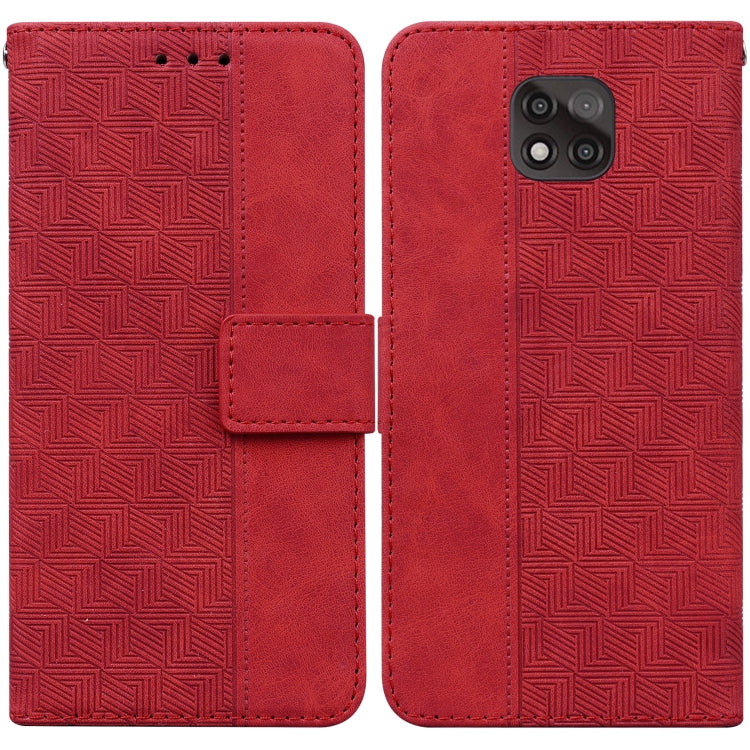For Motorola Moto G Power 2021 Geometric Embossed Leather Phone Case
