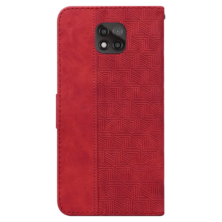 For Motorola Moto G Power 2021 Geometric Embossed Leather Phone Case