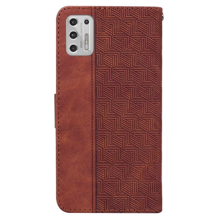 For Motorola Moto G Stylus 2021 Geometric Embossed Leather Phone Case