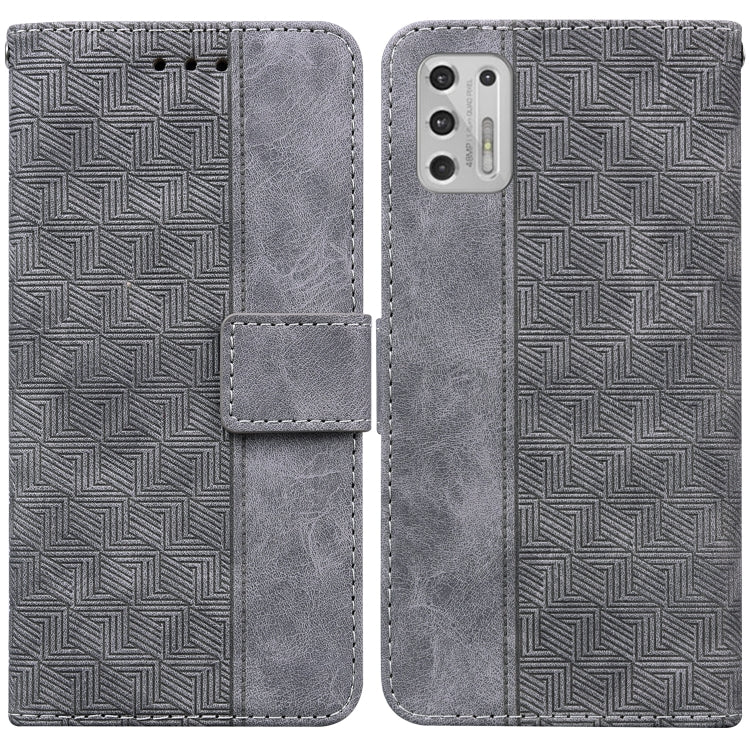 For Motorola Moto G Stylus 2021 Geometric Embossed Leather Phone Case