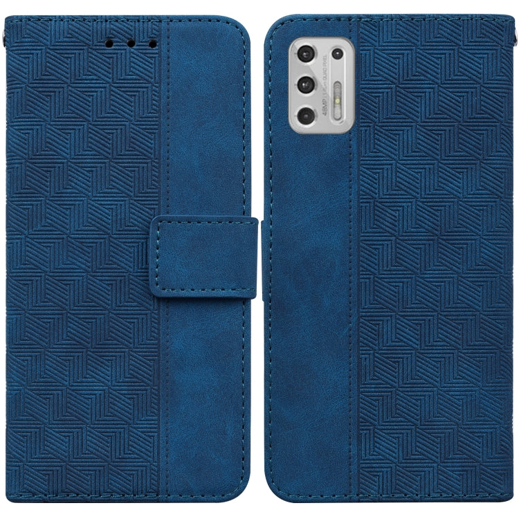 For Motorola Moto G Stylus 2021 Geometric Embossed Leather Phone Case