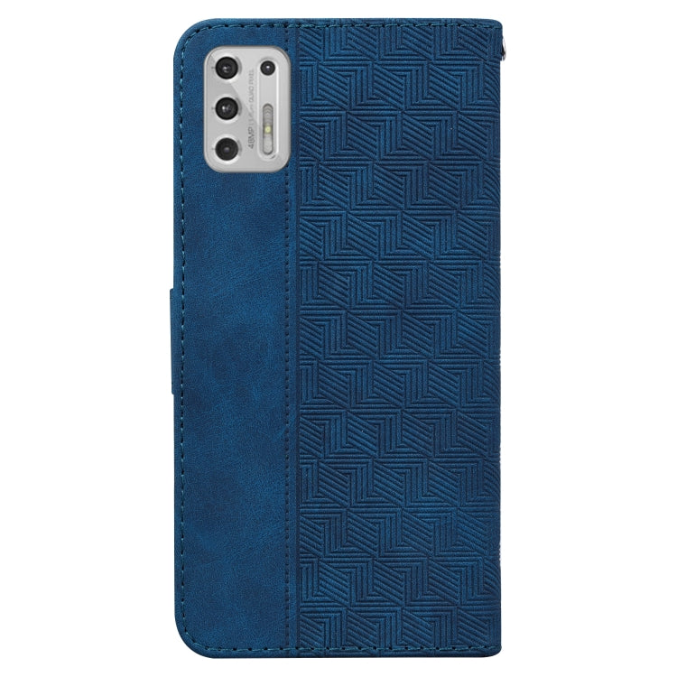 For Motorola Moto G Stylus 2021 Geometric Embossed Leather Phone Case