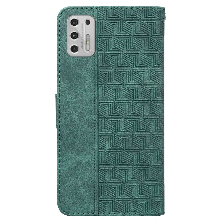 For Motorola Moto G Stylus 2021 Geometric Embossed Leather Phone Case