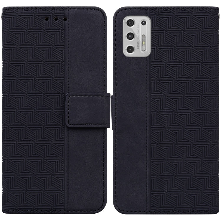 For Motorola Moto G Stylus 2021 Geometric Embossed Leather Phone Case