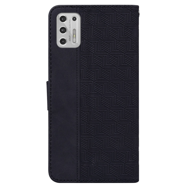 For Motorola Moto G Stylus 2021 Geometric Embossed Leather Phone Case