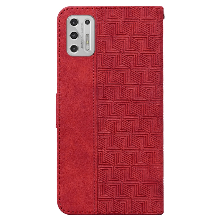 For Motorola Moto G Stylus 2021 Geometric Embossed Leather Phone Case