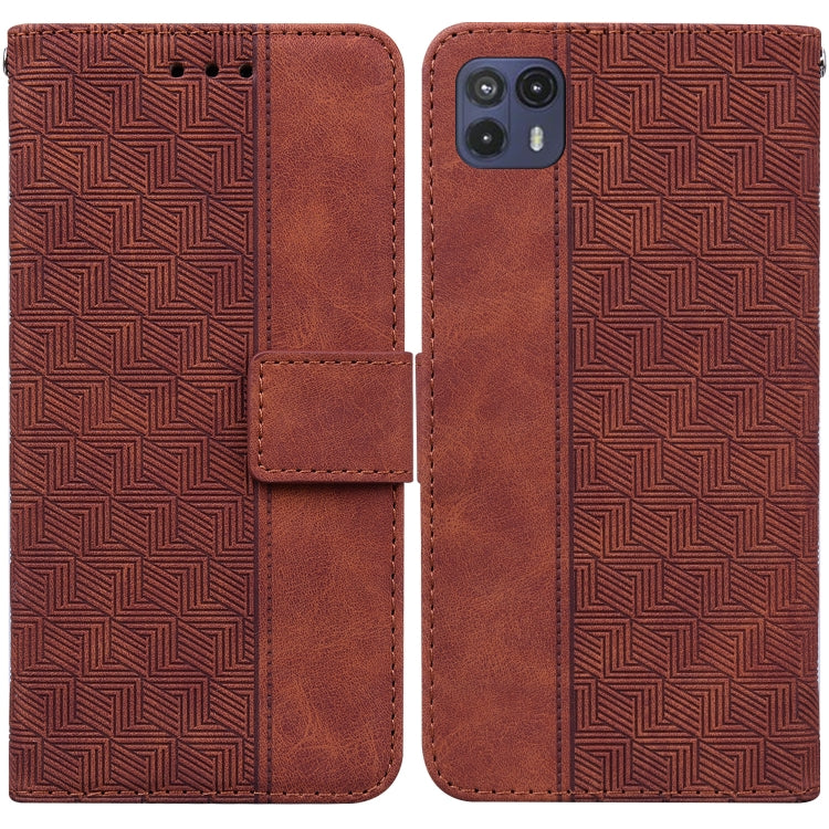 For Motorola Moto G50 5G Geometric Embossed Leather Phone Case