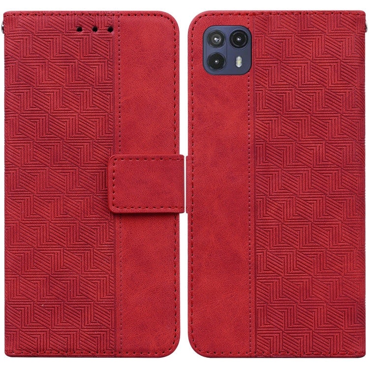For Motorola Moto G50 5G Geometric Embossed Leather Phone Case