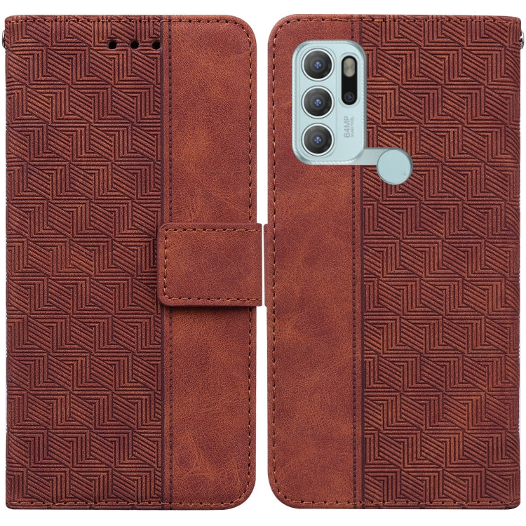 For Motorola Moto G60S Geometric Embossed Leather Phone Case
