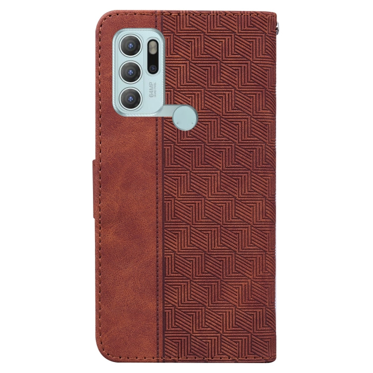 For Motorola Moto G60S Geometric Embossed Leather Phone Case