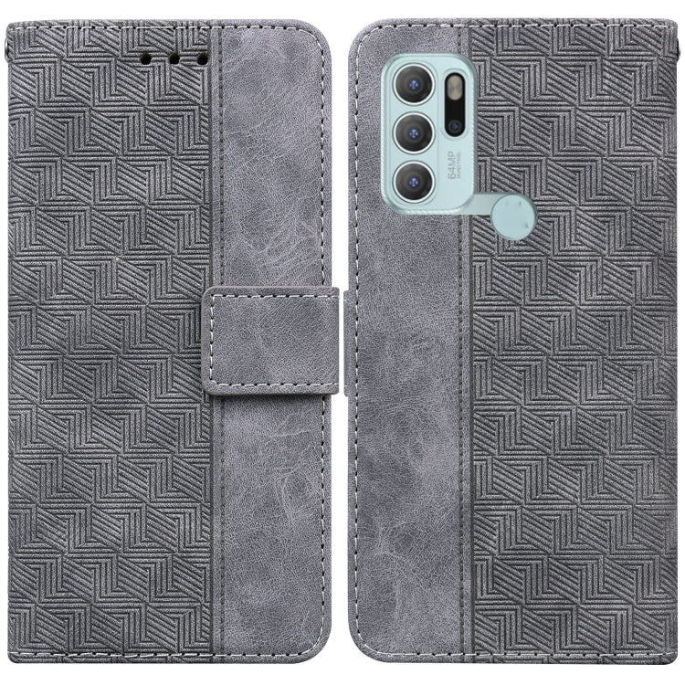 For Motorola Moto G60S Geometric Embossed Leather Phone Case