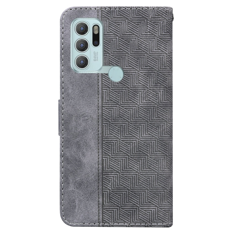 For Motorola Moto G60S Geometric Embossed Leather Phone Case