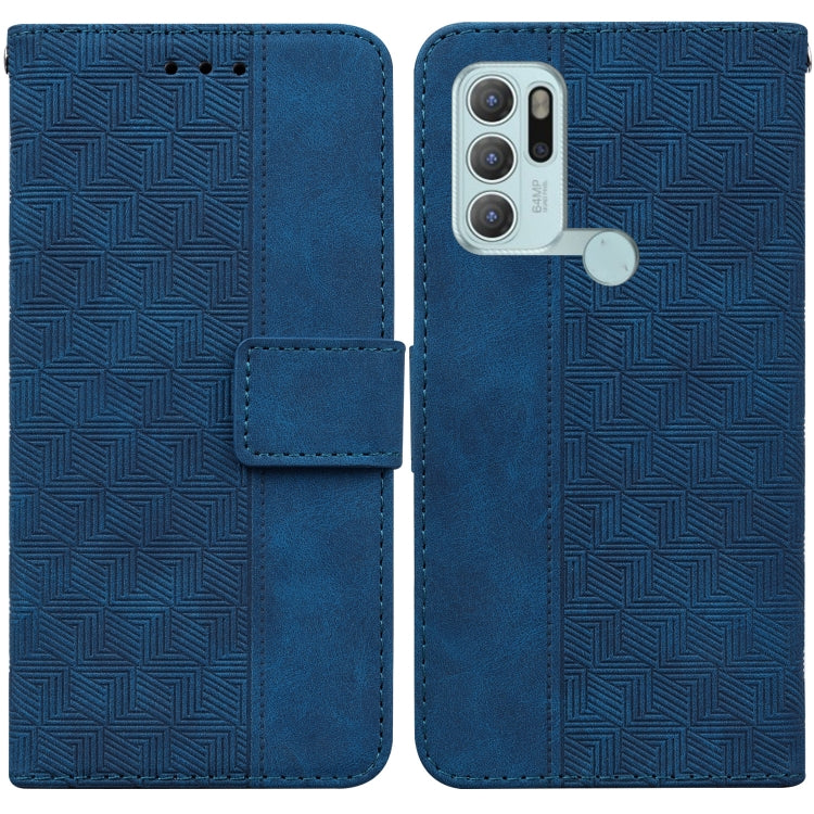 For Motorola Moto G60S Geometric Embossed Leather Phone Case