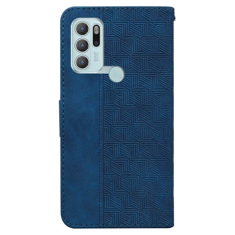 For Motorola Moto G60S Geometric Embossed Leather Phone Case