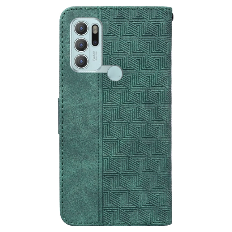 For Motorola Moto G60S Geometric Embossed Leather Phone Case