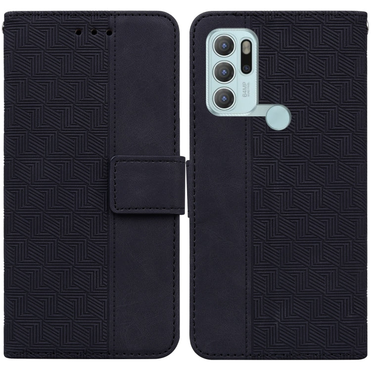 For Motorola Moto G60S Geometric Embossed Leather Phone Case