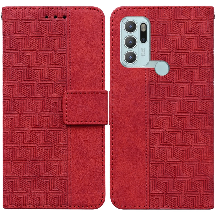 For Motorola Moto G60S Geometric Embossed Leather Phone Case