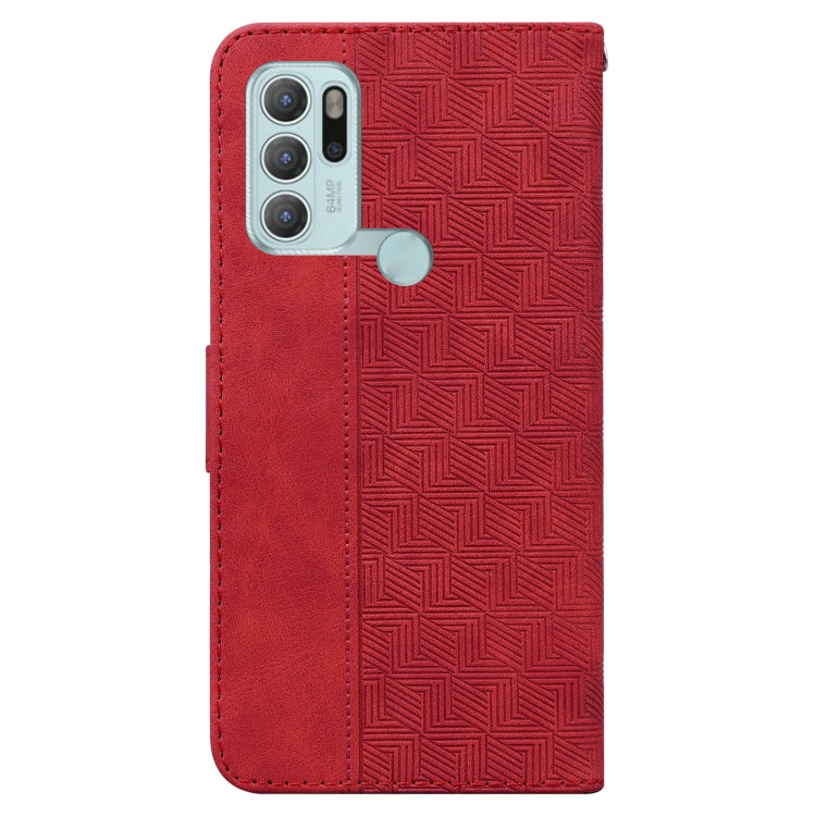 For Motorola Moto G60S Geometric Embossed Leather Phone Case