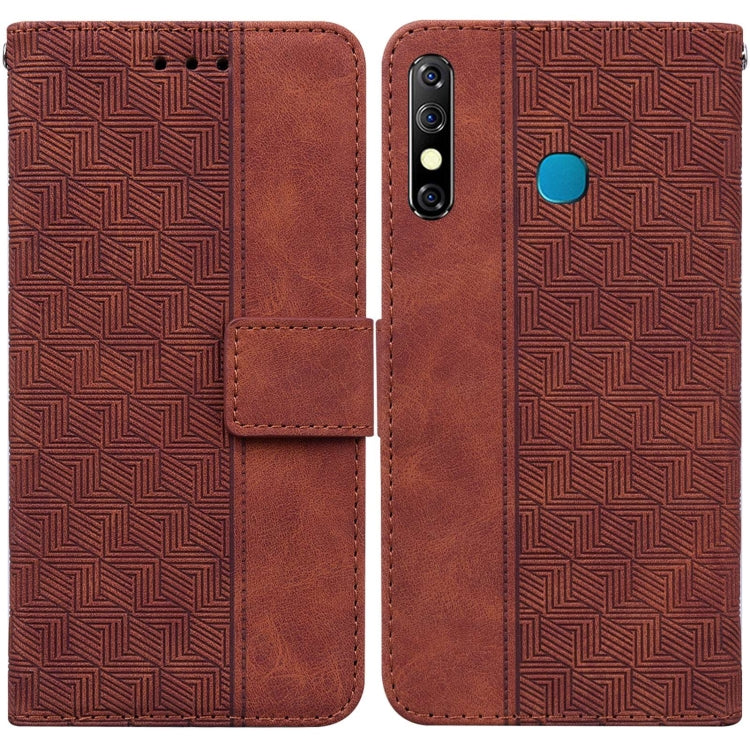 For Infinix Hot 8 X650 CC7 Geometric Embossed Leather Phone Case