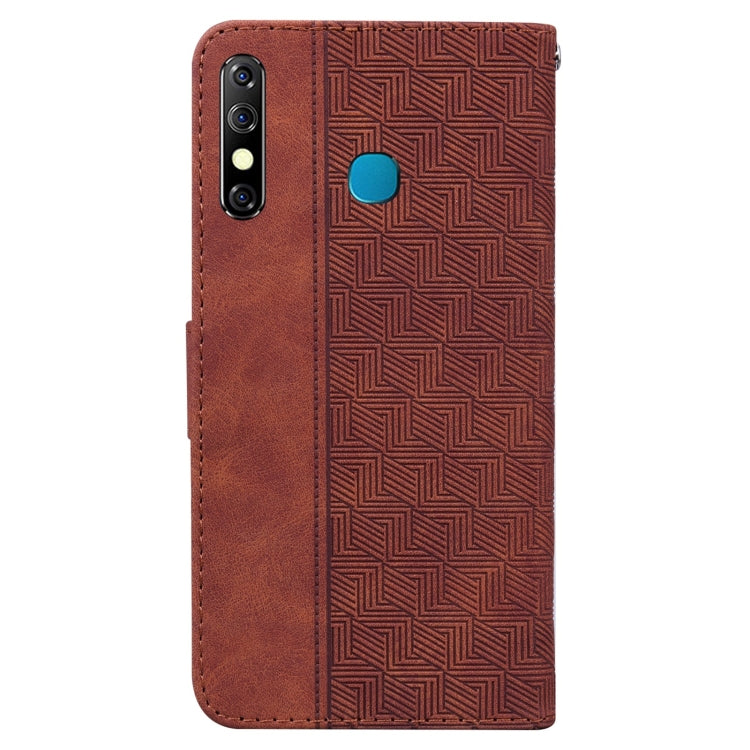For Infinix Hot 8 X650 CC7 Geometric Embossed Leather Phone Case