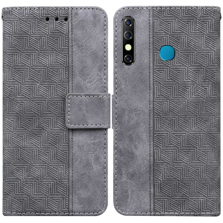 For Infinix Hot 8 X650 CC7 Geometric Embossed Leather Phone Case