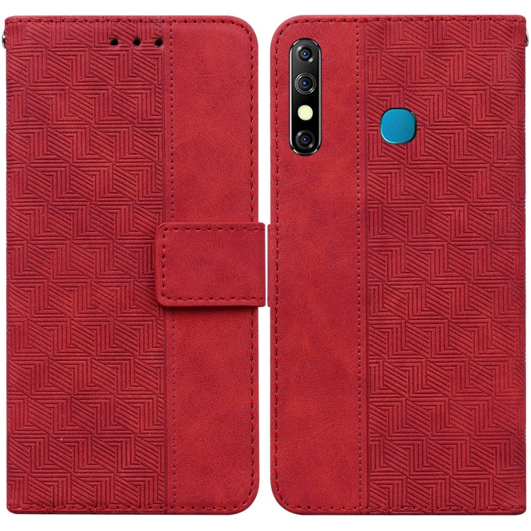 For Infinix Hot 8 X650 CC7 Geometric Embossed Leather Phone Case