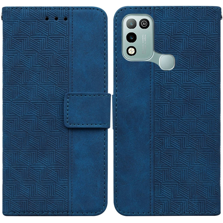 For Infinix Hot 10 Play / Smart 5 India Geometric Embossed Leather Phone Case
