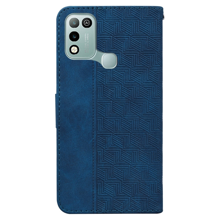 For Infinix Hot 10 Play / Smart 5 India Geometric Embossed Leather Phone Case