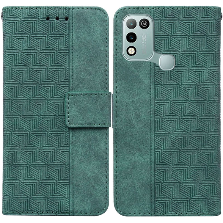 For Infinix Hot 10 Play / Smart 5 India Geometric Embossed Leather Phone Case
