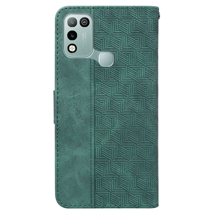 For Infinix Hot 10 Play / Smart 5 India Geometric Embossed Leather Phone Case