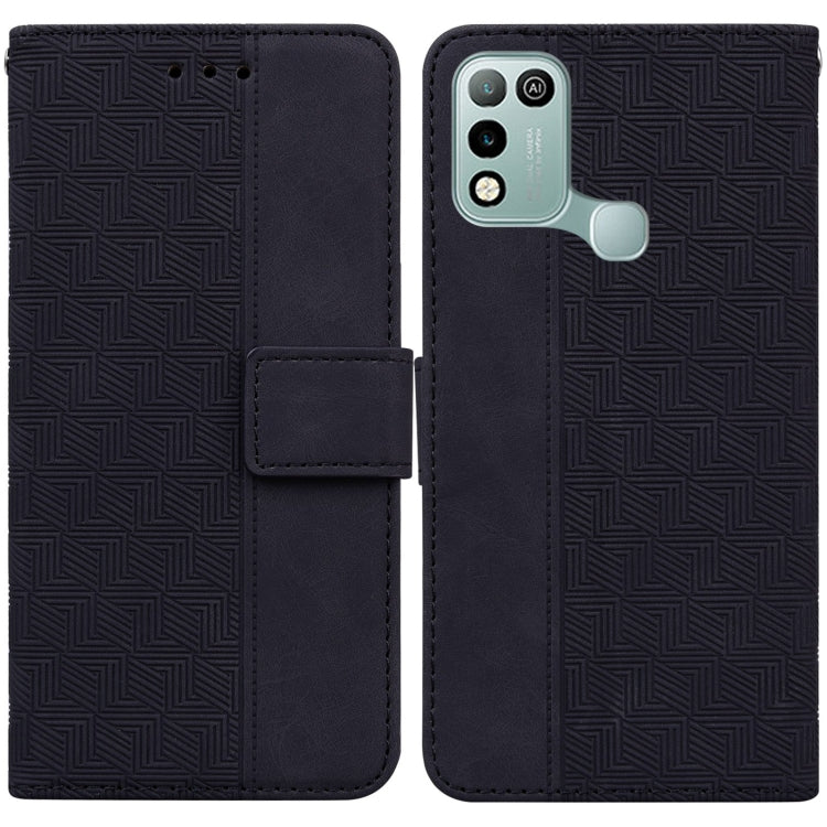 For Infinix Hot 10 Play / Smart 5 India Geometric Embossed Leather Phone Case