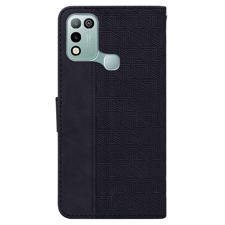 For Infinix Hot 10 Play / Smart 5 India Geometric Embossed Leather Phone Case