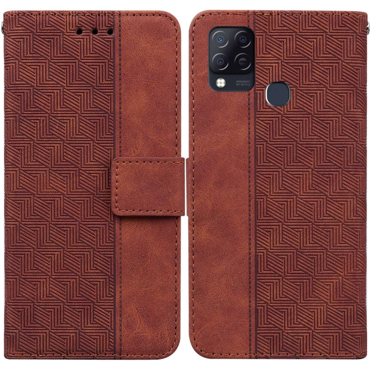 For Infinix Hot 10s / Hot 10T Geometric Embossed Leather Phone Case