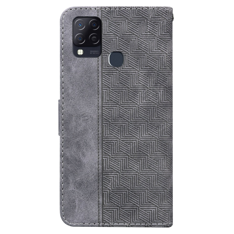 For Infinix Hot 10s / Hot 10T Geometric Embossed Leather Phone Case