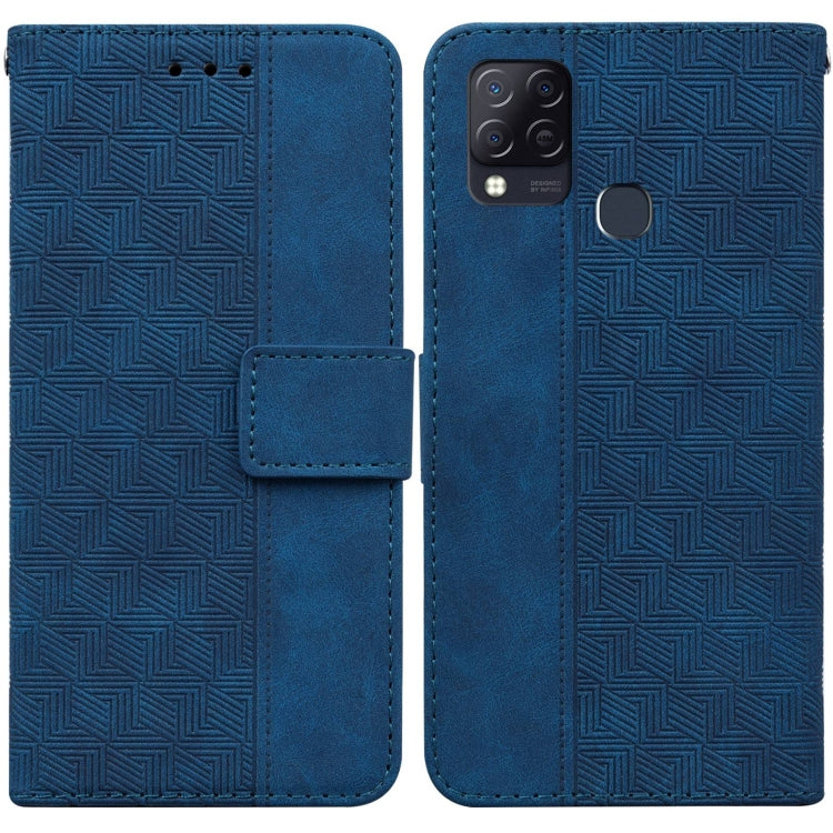For Infinix Hot 10s / Hot 10T Geometric Embossed Leather Phone Case