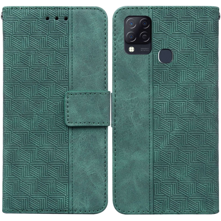 For Infinix Hot 10s / Hot 10T Geometric Embossed Leather Phone Case