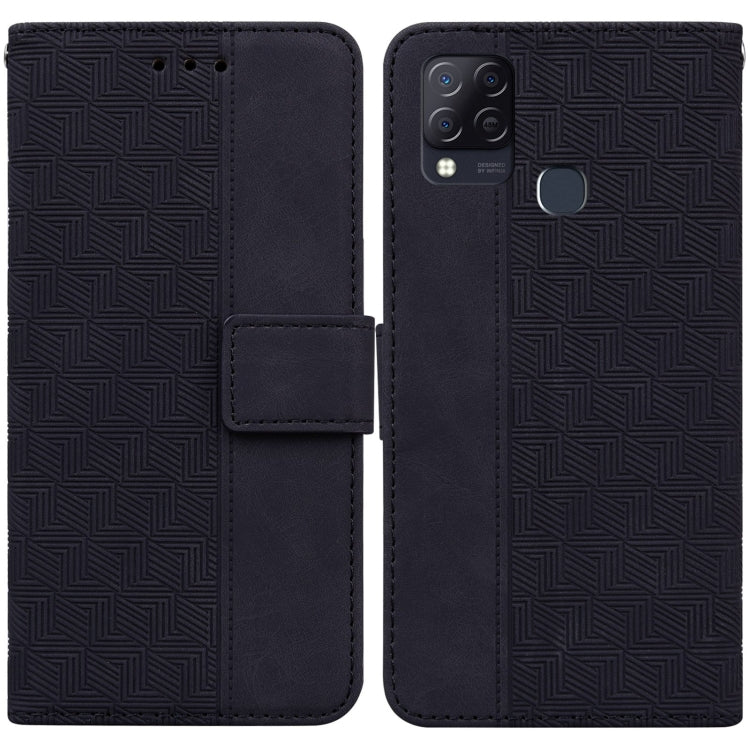 For Infinix Hot 10s / Hot 10T Geometric Embossed Leather Phone Case