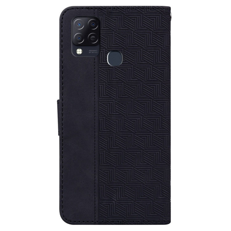 For Infinix Hot 10s / Hot 10T Geometric Embossed Leather Phone Case