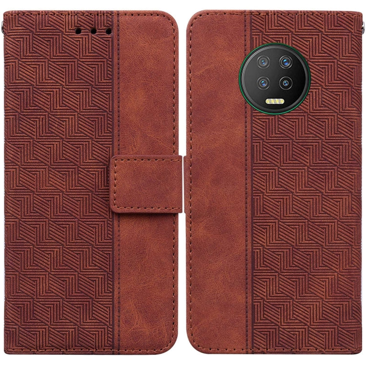 For Infinix Note 7 X690 Geometric Embossed Leather Phone Case