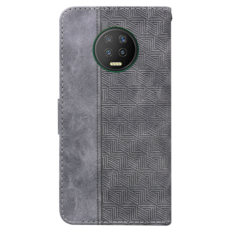For Infinix Note 7 X690 Geometric Embossed Leather Phone Case