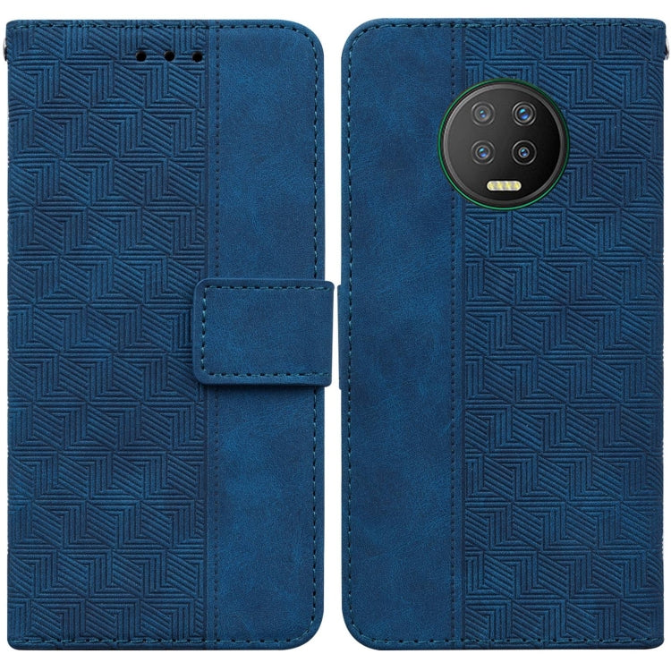 For Infinix Note 7 X690 Geometric Embossed Leather Phone Case