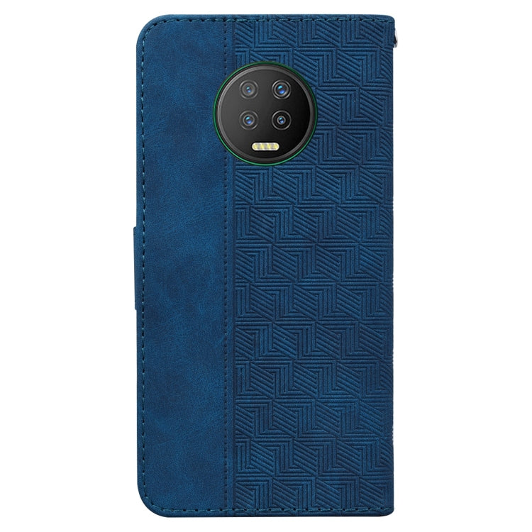 For Infinix Note 7 X690 Geometric Embossed Leather Phone Case