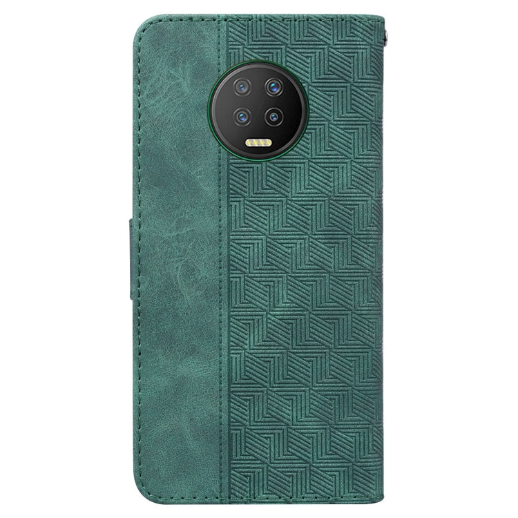 For Infinix Note 7 X690 Geometric Embossed Leather Phone Case