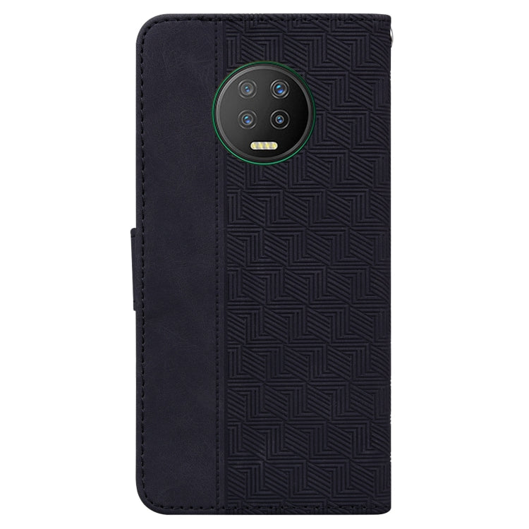 For Infinix Note 7 X690 Geometric Embossed Leather Phone Case