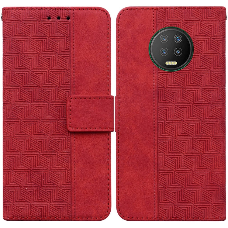 For Infinix Note 7 X690 Geometric Embossed Leather Phone Case